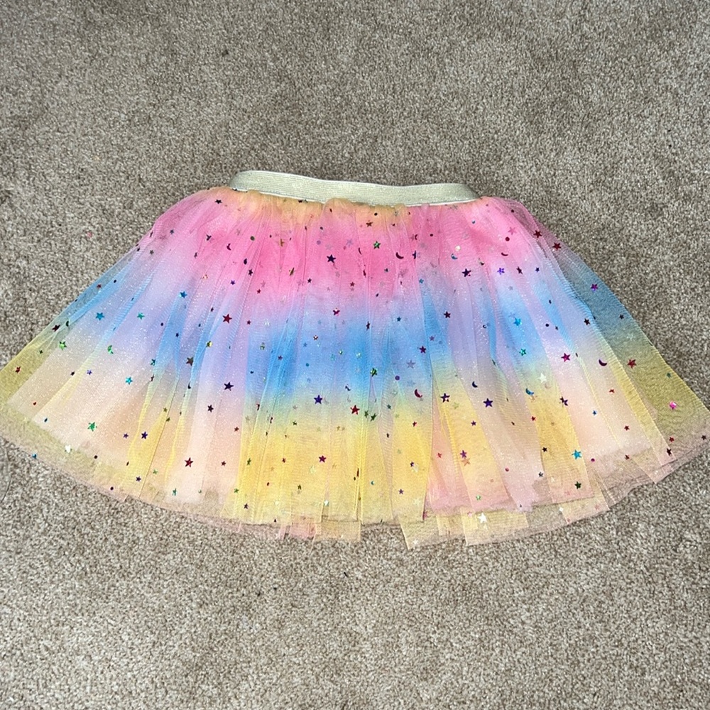 Rainbow tulle skirt